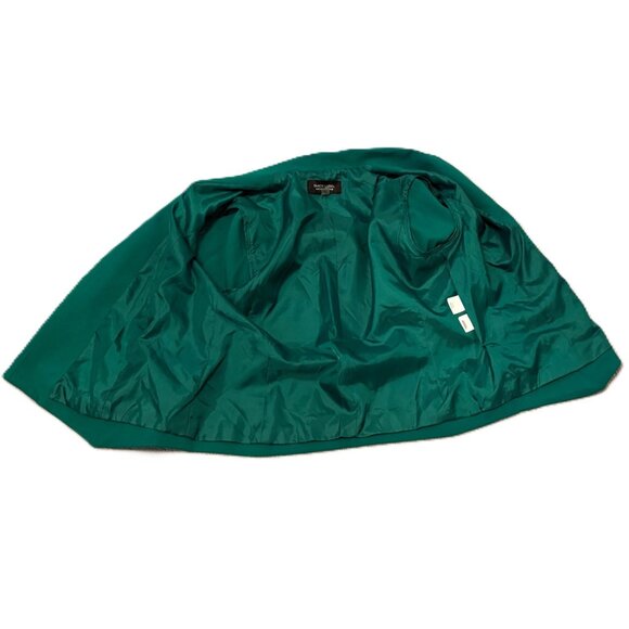 Evan Picone Black Label Kelly Green Open Front Blazer Jacket 10 Career Office - Picture 4 of 6